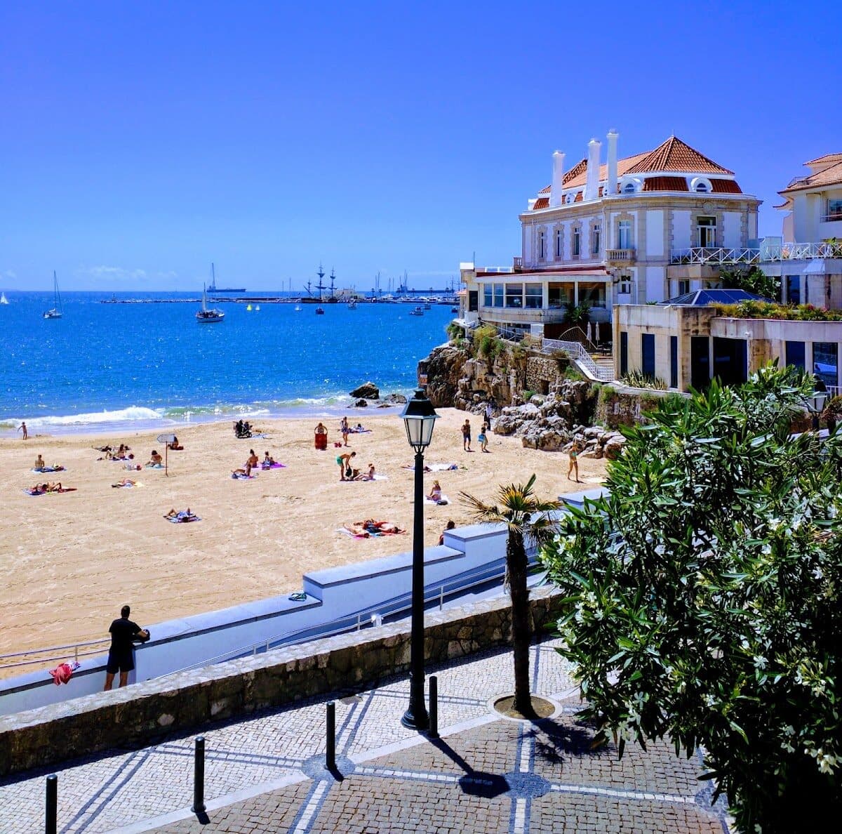 Praia de Conceição in Cascais, one of the pet-friendly beaches in Portugal